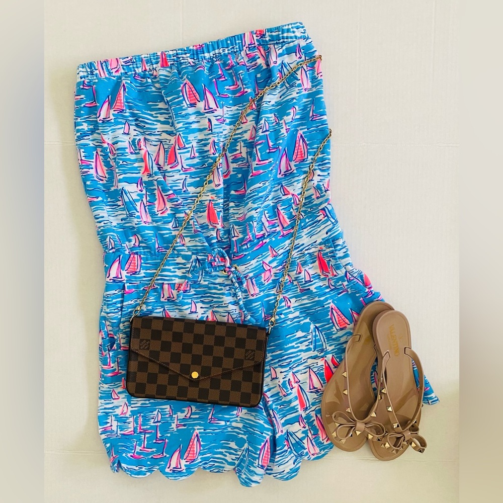 LILLY LOVERS!/JACE ROMPER/ZANZIBAR BLUE BOATYLICIOUS / PRE-LOVED LILLY / M